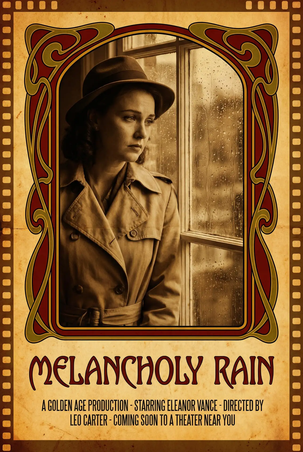 胶片时光机 修复影片 - 忧雨 文艺经典海报